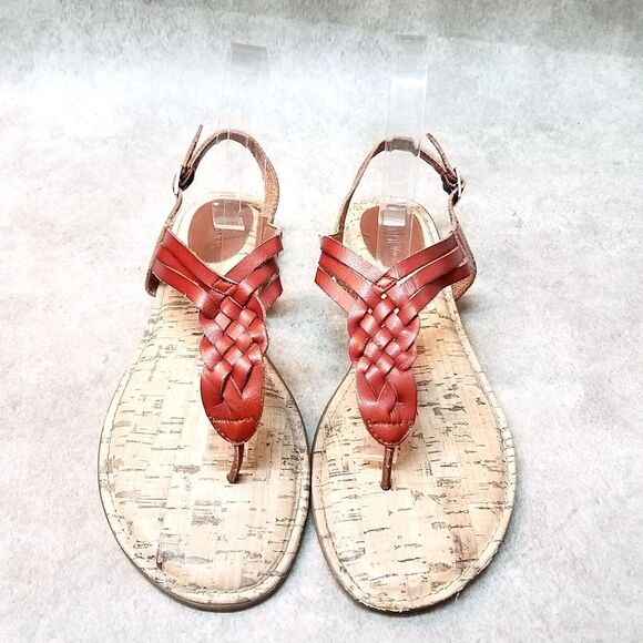 Merona Womens Size 9 Brown Thong Slingback Sandals - Picture 2 of 11